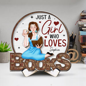 Personalized Gifts For Book Lovers Wood Sign Just A Girl 04qhqn200224pa - Wood Signs - GoDuckee