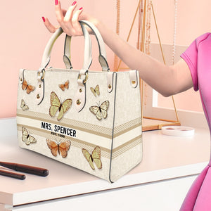 Personalized Leather Bag- Valentine Day Gift For Wife- Couple Gift - Leather Bag - GoDuckee