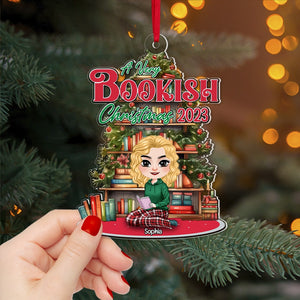 Reader, A Very Bookish Christmas, Personalized Ornament, Christmas Gift For Book Lovers, 02PGPH051023HH - Ornament - GoDuckee