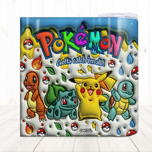 Personalized Gifts For Game Lovers 3D Inflated Tumbler Cartoon Character 03ACDT250124 - Tumbler Cup - GoDuckee