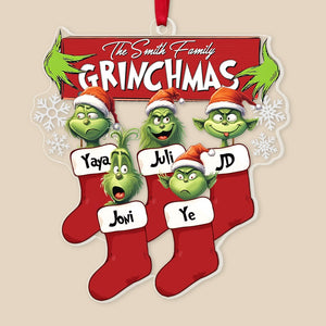 Funny Kids On Xmas Socks, Personalized 01OHPU131023 Ornament, Christmas Gift For Family - Ornament - GoDuckee