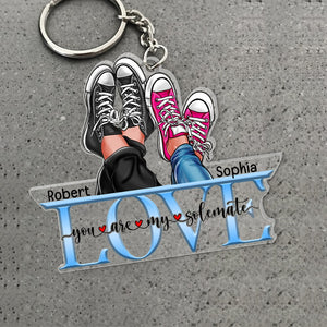 You Are My Solemate-Personalized Keychain- Gift For Him/Gift For Her- Shoes Couple Keychain - Keychains - GoDuckee