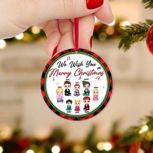 Kids, We Wish You a Merry Christmas, Personalized Ornament, Christmas Gifts For Kids, Up To 12 - Ornament - GoDuckee