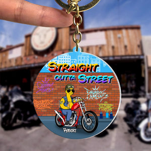 Personalized Biker Acrylic Keychain, Gift For Biker Lover, 01TOPO181223TM - Keychains - GoDuckee
