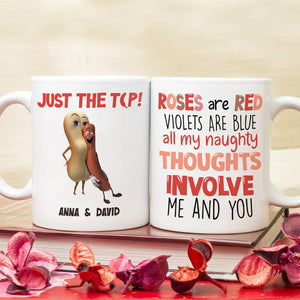 Personalized Gifts For Couple Coffee Mug All My Thoughts Involve Me And You 02OHPU120124 - Coffee Mug - GoDuckee