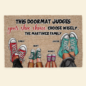 Personalized Gifts For Family Doormat Choose Wisely - Doormats - GoDuckee