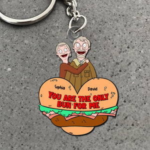 Personalized Gifts For Her, Funny Burger Couple Keychain 02qhtn071224hg - Keychains - GoDuckee