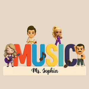 Music Teacher Plaque Personalized Gifts For Teacher 02natn080525 - Shaped Plaques - GoDuckee