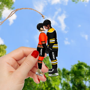 Sport Kissing Couple, Personalized Ornament, Gift For Christmas - Ornament - GoDuckee