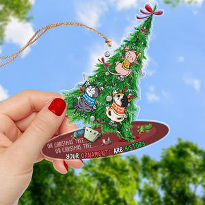 Your Ornaments Are History-Personalized Acrylic Ornament- Gift For Cat Lover-Christmas Gift- Cat Lover Ornament - Ornament - GoDuckee