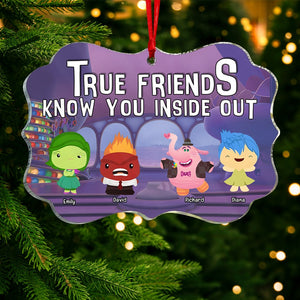 True Friends-Personalized Medallion Acrylic Ornament- Gift For Friends- Friends Ornament-PW-01kaqn281123 - Ornament - GoDuckee