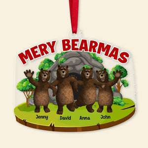 Merry Bearmas, Personalized 04OHTN231123 Acrylic Ornament - Ornament - GoDuckee