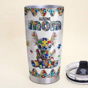 Personalized Gifts For Autism Mom Tumbler 01tgtn220325 Ausome Mom - Tumbler Cup - GoDuckee