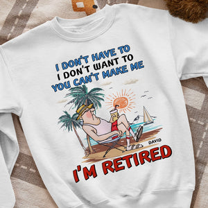 Personalized Gifts For Grandpa Shirt 04hutn190624 Retired Man on The Beach - Shirts - GoDuckee