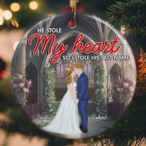 Couple, He Stole My Heart, Personalized Ornament, Christmas Gifts For Couple - Ornament - GoDuckee