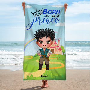 Born To Be Princess, Personalized Beach Towel TZ-02PGPU121023HA, Gift For Kids - Beach Towel - GoDuckee