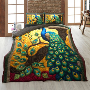 Personalized Gifts For Peacock Quilt Bed Set 04huti210125 - Blanket - GoDuckee
