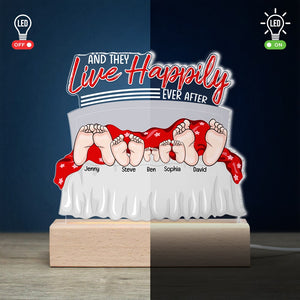 And They Live Happily Ever After-Personalized 3D Led Light- Family Gift - Led Night Light - GoDuckee