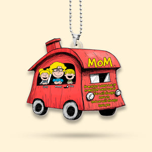 Personalized Gifts For Mom Car Ornament, Drive Safe We Love You 02TGMH040325HH - Keychains - GoDuckee