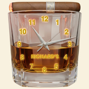 Drink Glass Acrylic Hanging Wall Clock - Personalized Gifts For Drinking Lovers 02hyqn251225 - Hanging Wall Clock - GoDuckee