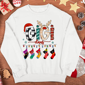 Gigi Claus - Family Socks, Personalized 01NATN241023 Shirt, Xmas Shirt, Christmas Gift For Grandma/Mom - Shirts - GoDuckee
