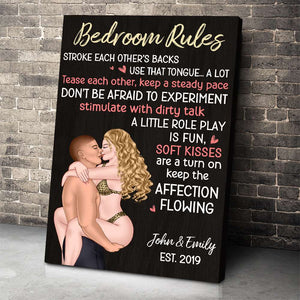 Bedroom Rules, Couple Gift, Personalized Poster, Naughty Couple Poster - Poster & Canvas - GoDuckee