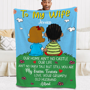 Personalized Gift For Couple Blanket Cartoon Characters 03TOQN021224HG - Blanket - GoDuckee