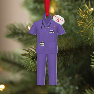 Nurse Uniform Ornament, Personalized Acrylic Ornament, Chirstmas Gift For Nurse - Ornament - GoDuckee