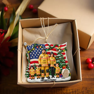 Pride Firefighter Christmas Ornament - Personalized Gifts For Family 04TOLU180925 - Ornament - GoDuckee