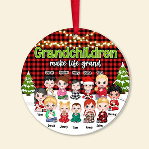 Grandchildren Make Life Grand 05httn151123hh Personalized Acrylic Ornament - Ornament - GoDuckee