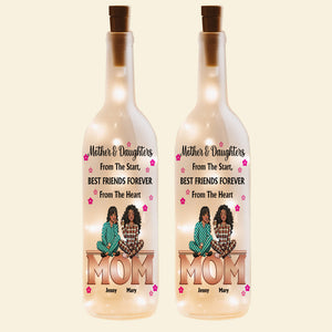 Personalized Gifts For Mom Bottle Lamp Mother And Daughters 01TOMH140225HH - Bottle Lamp - GoDuckee