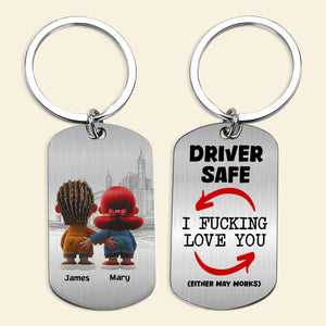 Personalized Gifts For Couple Keychain Funny Couple 03OHDT301224 - Keychains - GoDuckee