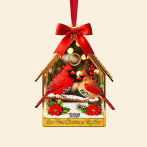 Couple Cardinal Christmas Ornament - Personalized Gifts For Couple 02pgta080925 - Ornament - GoDuckee