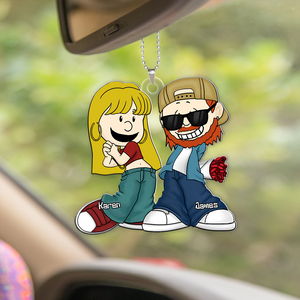 Personalized Gifts For Couple Car Ornament, Gangsta Love 04qhpu030125hg - Ornament - GoDuckee