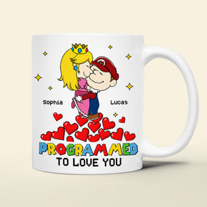Personalized Gifts For Couple Coffee Mug 02totn201224hg Programmed To Love You - Coffee Mug - GoDuckee