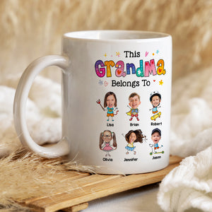 Custom Photo Gifts For Mom Grandma Personalized Coffee Mug This Grandma Belongs To 01KADT150124HH - Coffee Mugs - GoDuckee