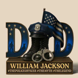 Hero Police Dad Acrylic Plaque - Personalized Gifts For Dad 04qhqn090525 - Shaped Plaques - GoDuckee