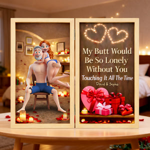 Romantic Naughty Couple Acrylic Plaque - Personalized Gifts For Couples 02OHLU020226 - Shaped Plaques - GoDuckee