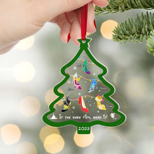 If The Shoe Fits, Wear It, Gift For Family, Personalized Acrylic Ornament, Cartoon Shoes Ornament, Christmas Gift 04HTPU261023 - Ornament - GoDuckee