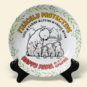 Personalized Gifts For Mom Ceramic Round Plate 01xqtn260325 - Ceramic Round Plate - GoDuckee