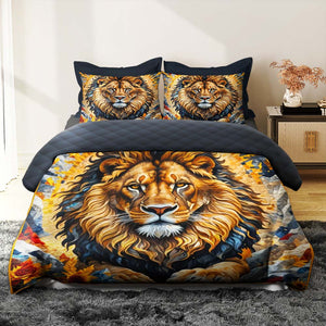 Custom Lion Quilt Bed Set 02hutn170125 - Blanket - GoDuckee