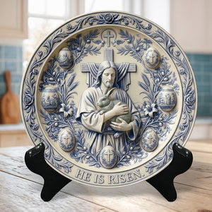 Faith Ceramic Plate Gifts For Christian 04PAQN130126 - Ceramic Round Plate - GoDuckee