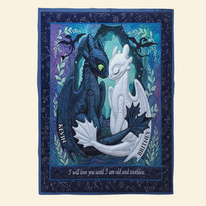 Darkness of Love Blanket - Personalized Gift For Couple 01NADT180625 - Blanket - GoDuckee