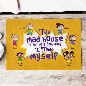 Personalized Gift For Grandma Doormat This Mad House Is Run By A Tiny Army 01OHHN170124TM - Doormats - GoDuckee