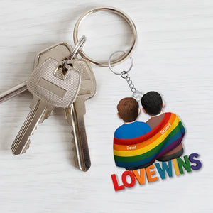 LGBT Keychain - Personalized Gifts For Couple 04toqn220525 - Keychains - GoDuckee