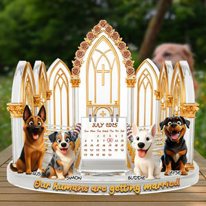 Engagement Acrylic Plaque - Personalized Gifts For Dog Lovers 01TGLU280625 - Shaped Plaques - GoDuckee