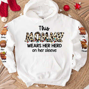 This Family Wear Their Herd On Their Sleeves, Gift For Family, Personalized Shirt, Cow Kids Shirt, Christmas Gift - AOP Products - GoDuckee