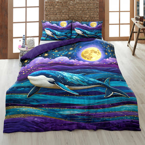 Gift For Whale Lovers Quilt Bed Set 03HULU210125 - Blanket - GoDuckee