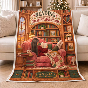 Book Girl Blanket - Personalized Gifts For Book Lovers 03hatn151026