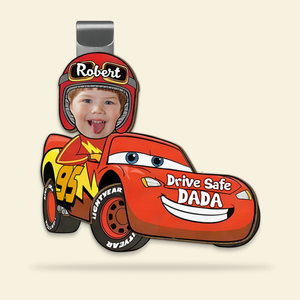 Drive Safe Daddy Car Visor Clip Personalized Gifts For Dad 06ACPU280525 - Car Visor Clip - GoDuckee